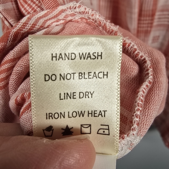 NWT Max Studio Red Plaid Lightweight 100% Cotton Button Down Tunic/Dress Size M - Picture 12 of 13